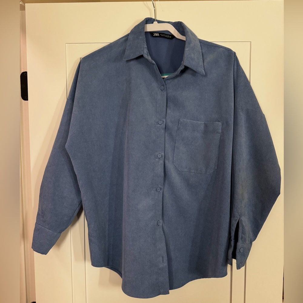 Zara Men's Denim Blue Shirt Jacket